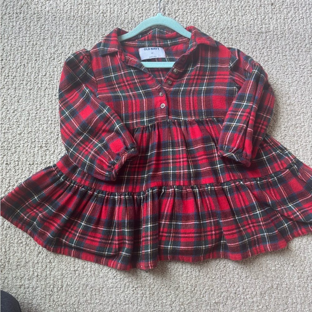 Old Navy Kids Red Plaid girls 3T dress